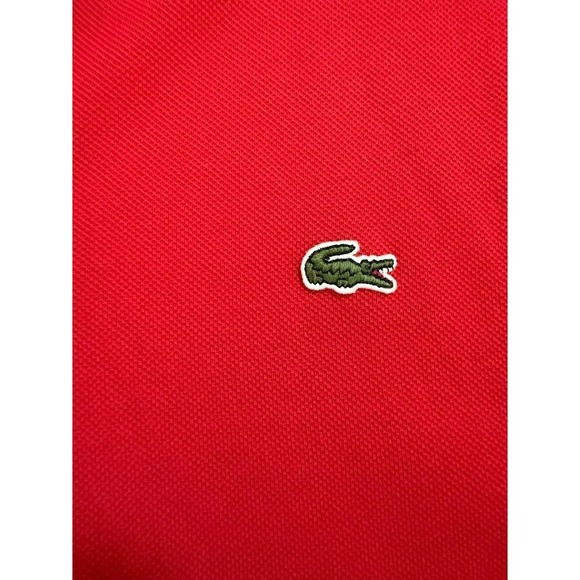 Lacoste Polo‎ Shirt Adult 3XL Red Short Sleeve Button Regular Fit Golfer Mens. - Picture 2 of 10